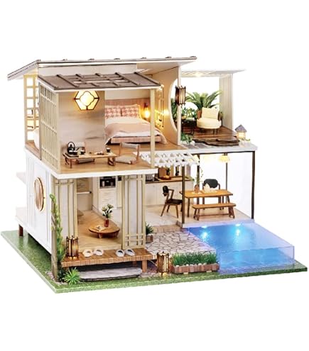 Amazon.co.jp: (t-FREAK) 1:32 ドールハウス 4種セット 手作りキット